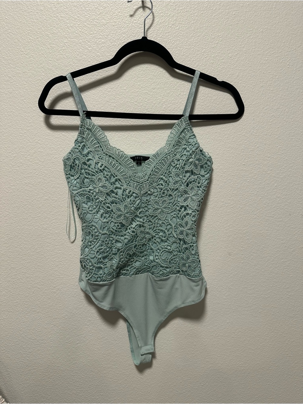 iris Sage Green Lace wrap around top Cami